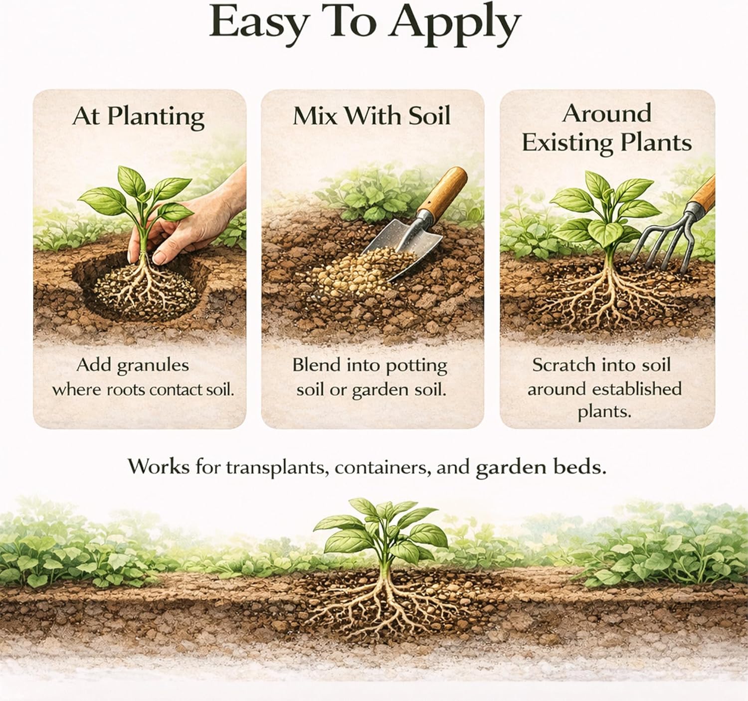Granular Mycorrhizal Fungi + Organic Fertilizer (3-1-2) – 1 lb | Root Booster for Stronger Growth | Easy Soil Application