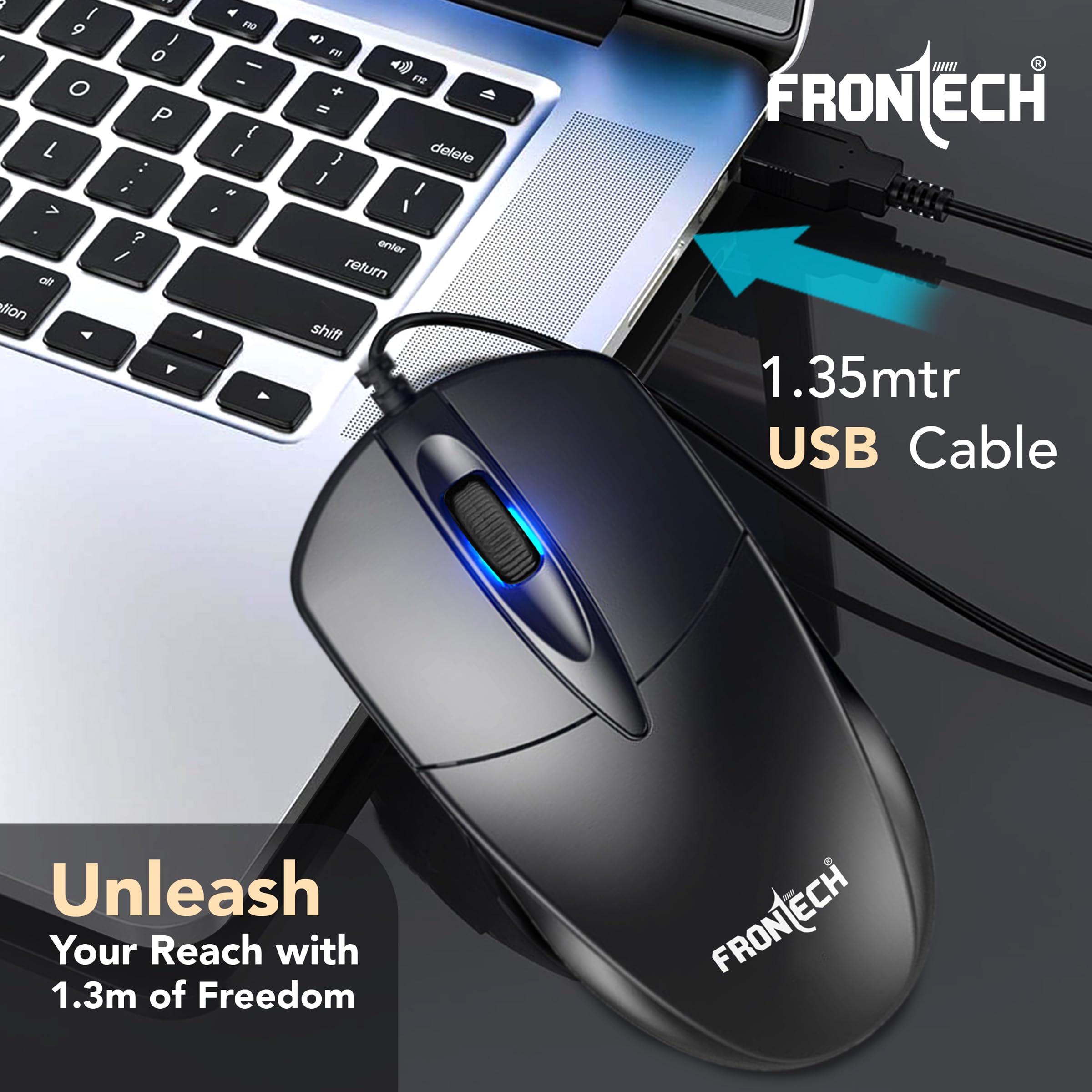 Amazon.in: Buy FRONTECH Premium Wired USB Mouse - 1000 DPI
