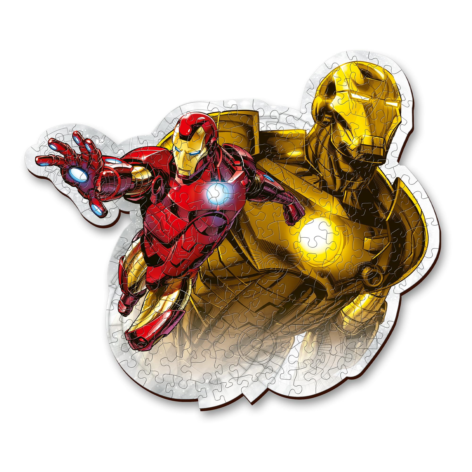 Trefl Puzzle In Legno 3D: Marvel Avengers - Iron Man, 160 Pezzi Con 10 Figurine, Forme Irregolari, Per Adulti E Bambini Dai 9 Anni