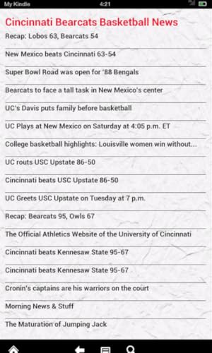 Cincinnati Basketball News (Kindle Tablet Edition)