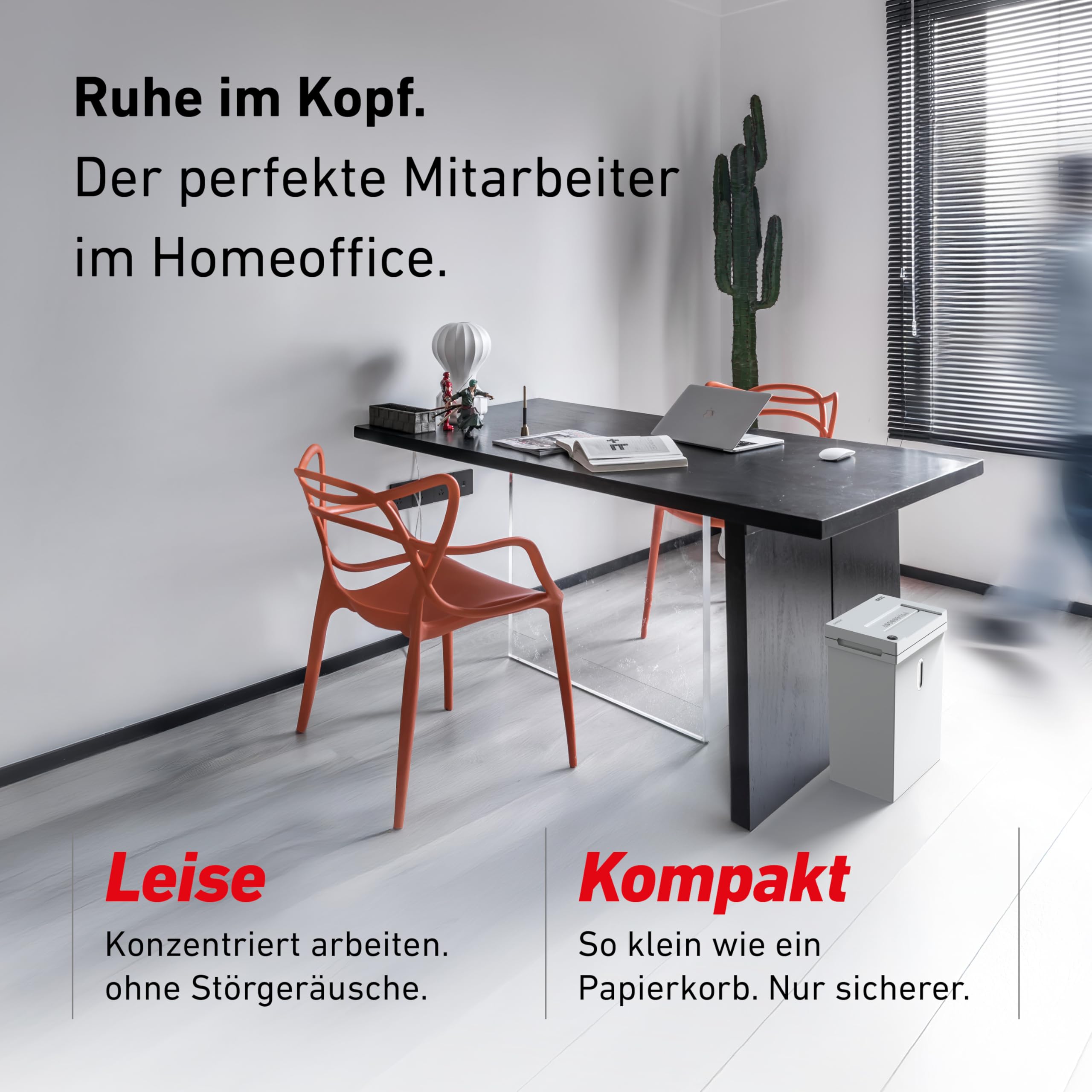 IDEAL Shredcat 8100 CC Aktenvernichter P4, 10–12 Blatt (80-70 g/m²), leise, 20L, Partikelschnitt 5×30 mm, Auto Start/Stopp, DSGVO-konform, Home Office & Büro Schredder