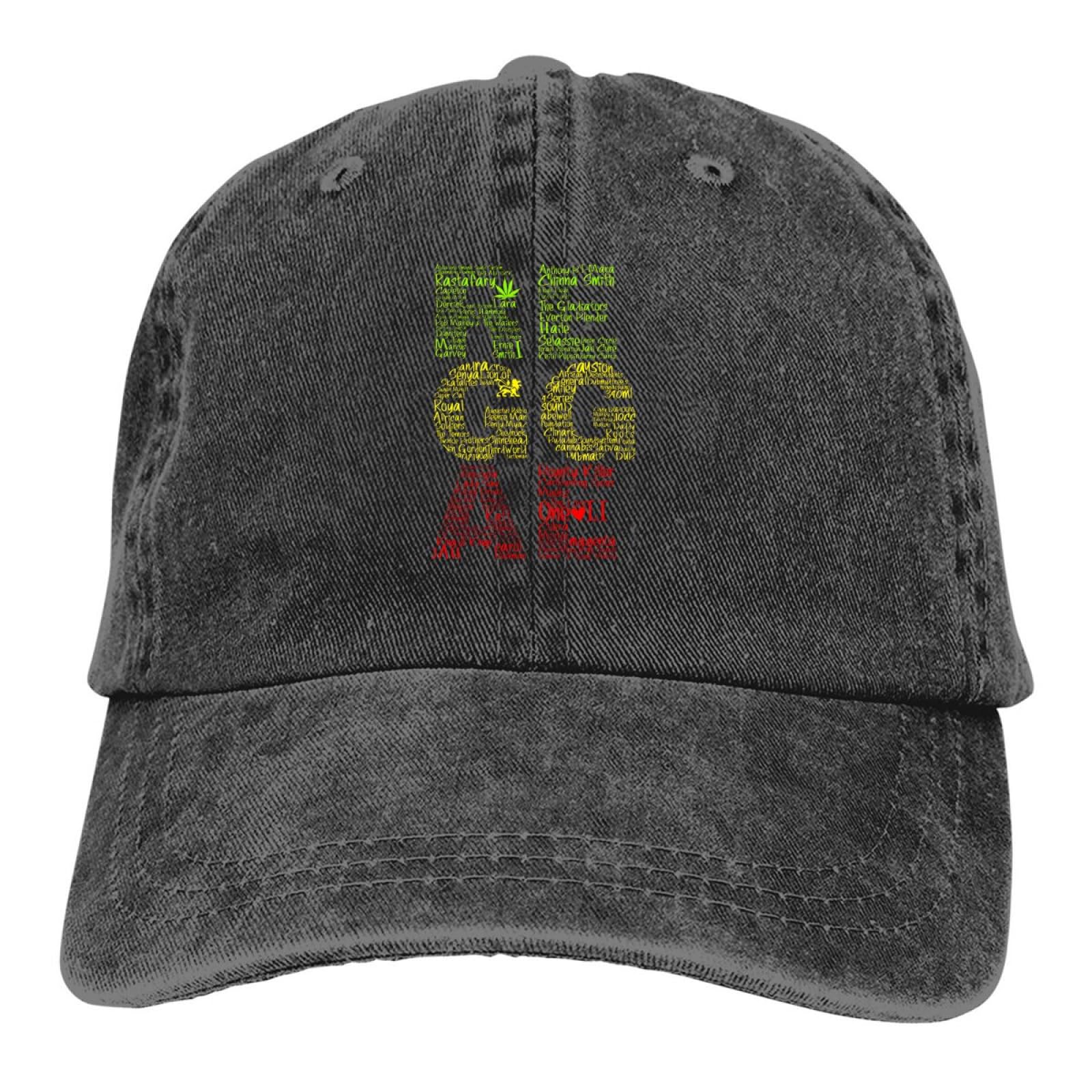 YCYLYLYC Reggae Calligraphy Art Baseball Caps, Visor Cap, Reggae Music Umbrella Hats for Mendad Golf Trucker Running Cap