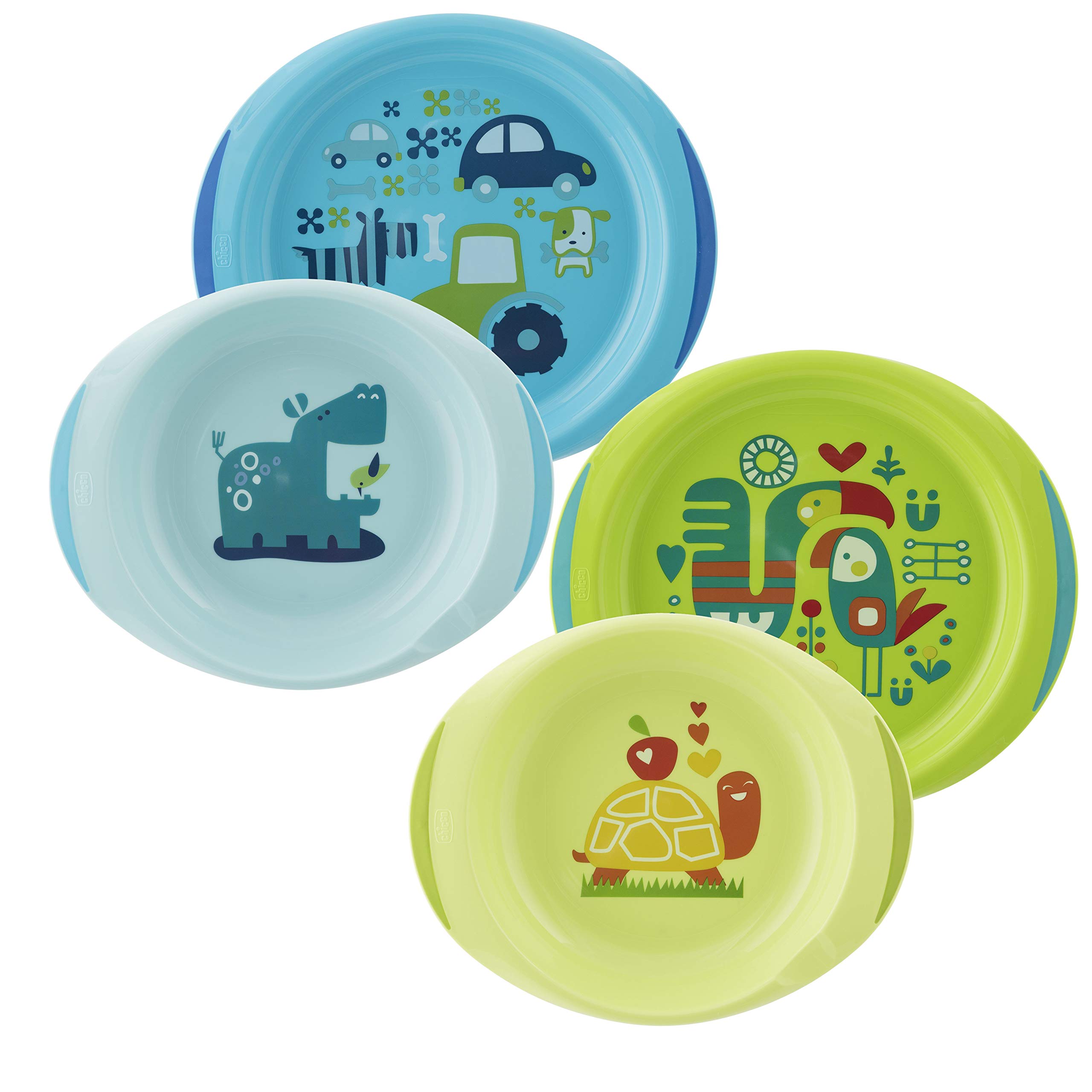 Chicco 1600220000 Zestaw talerzy/wydrążonych x 2, różne kolory