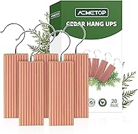 Vista 8 de ACMETOP Paquete de 30 colgantes de cedro, 10 bloques rectangulares + 10 ganchos + 20 bloques redondos