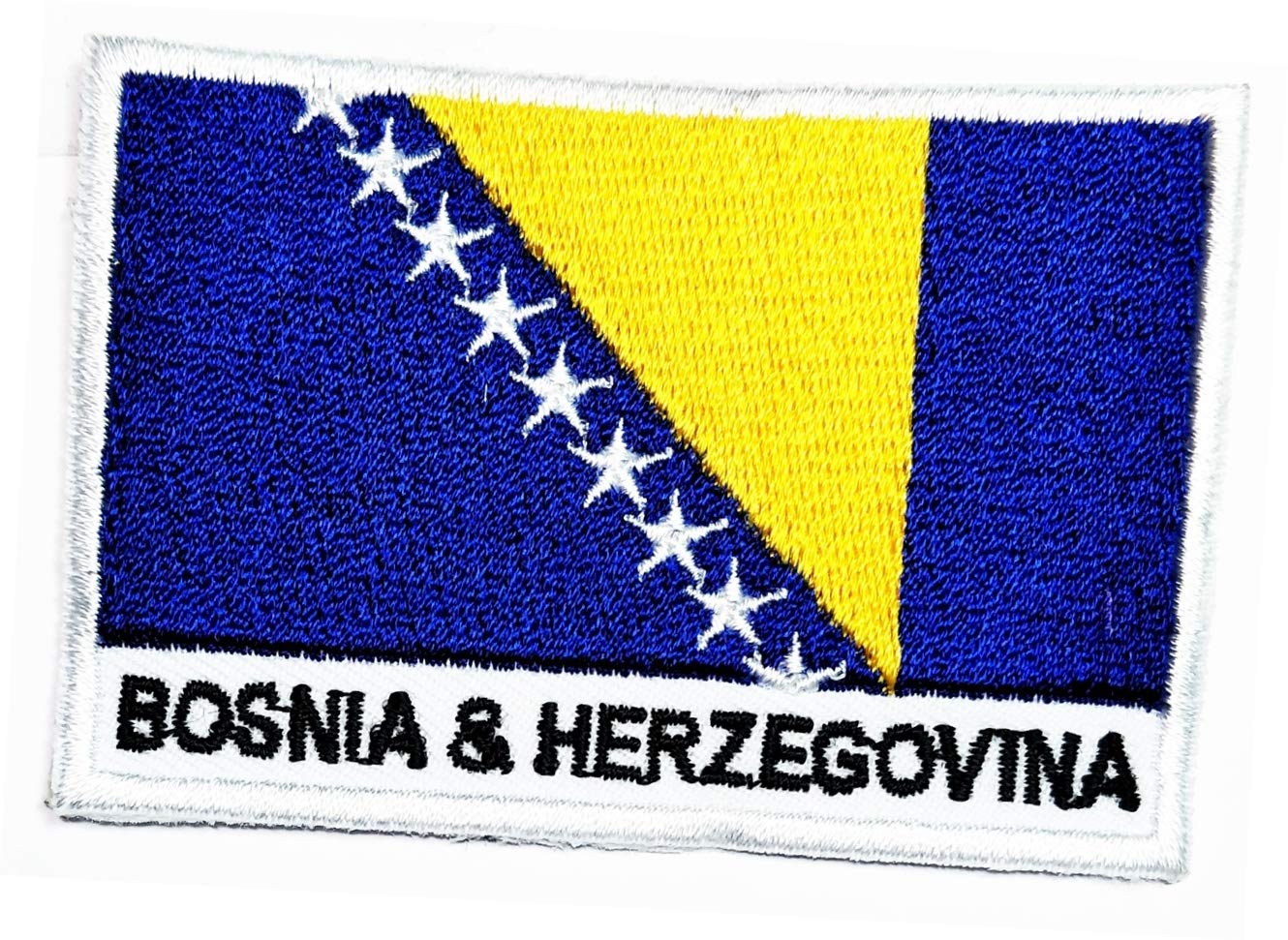 Bosnia and Herzegovina Flag Patches Stickers Bosnia and Herzegovina Country Flag Embroidered Badge Iron On Sew On Patch Logo Jeans Jacket Polo T- Shirt Hat Backpacks Uniform Emblem National Flag (11)