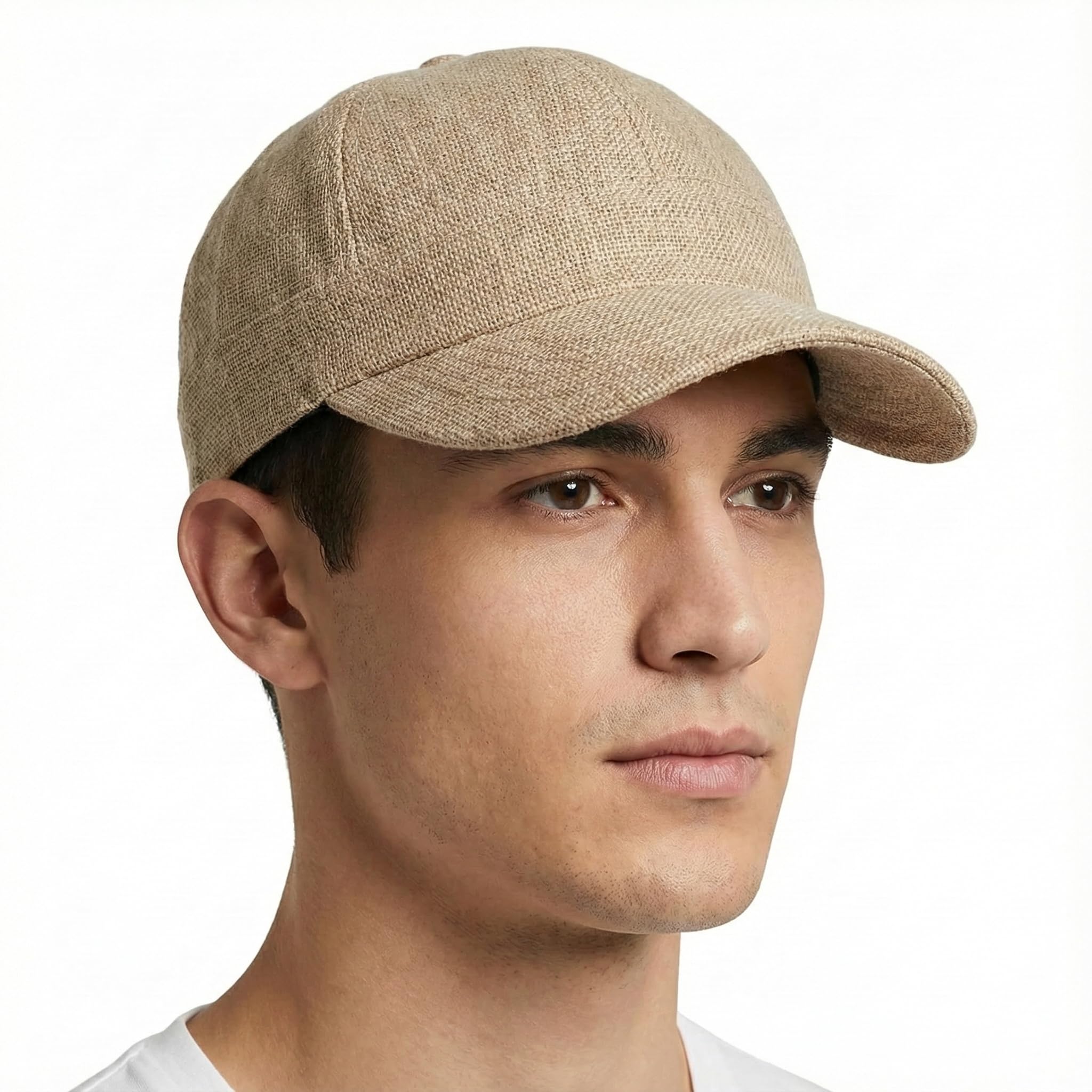 neon rock Breathable Summer 8 Panel Jute Cap for Men and Women Specially Designed for Summer (Brown)-picture-30