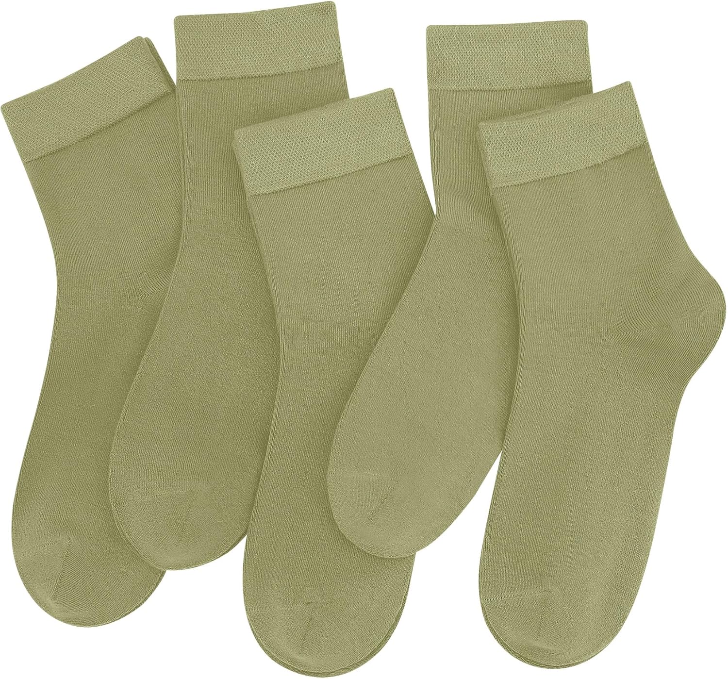 SERISIMPLE Women Thin Viscose Bamboo Socks Crew Lightweight Above Ankle Casual Dress Sock For Ladies Bootie Trouser 5 Pairs