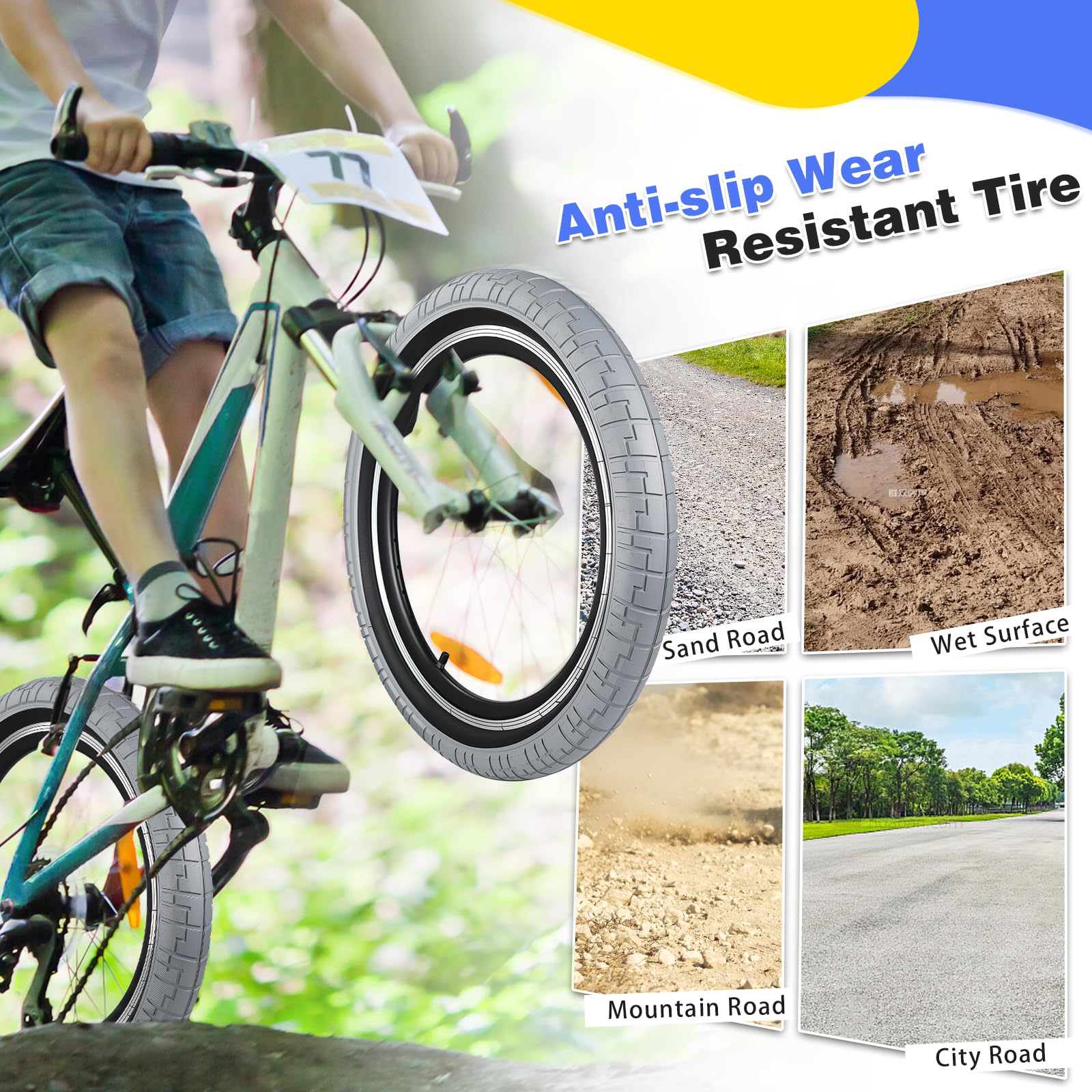 Amazon | BALINGE 20 x 2.4インチ 自転車タイヤ ブラック BMXタイヤ