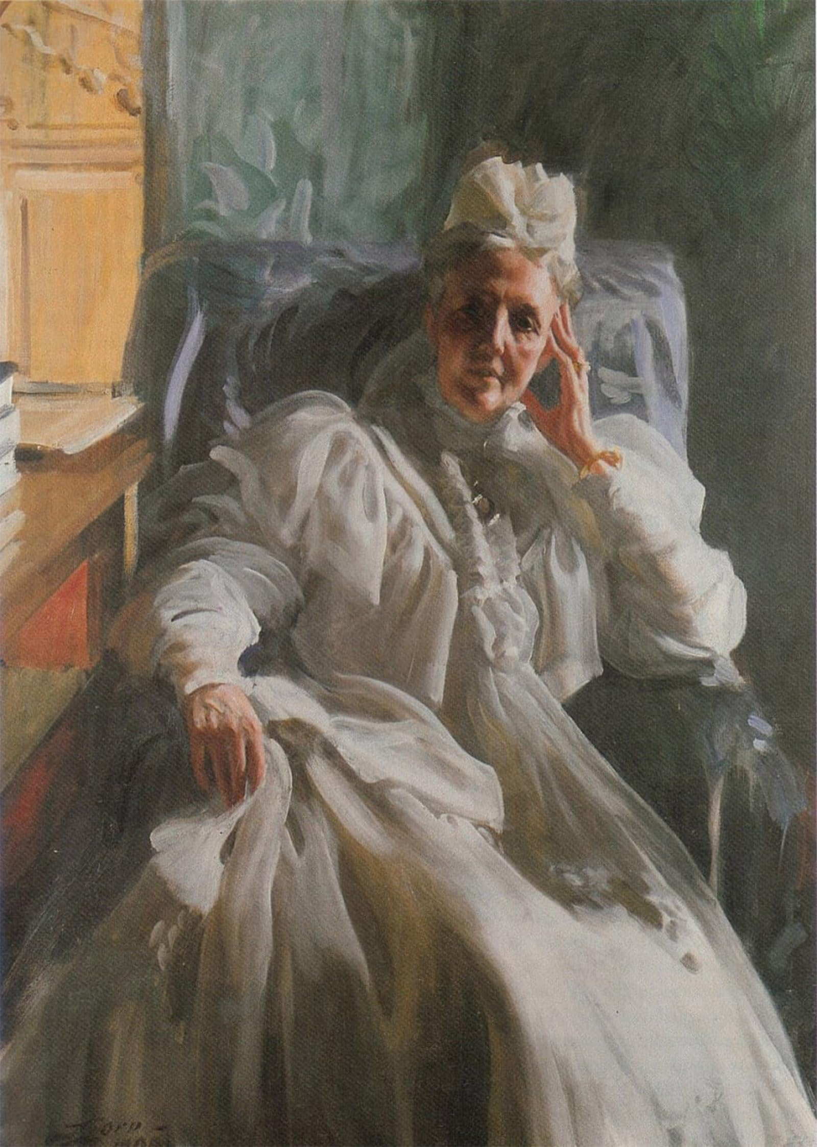 Serendipitp No Frame Retro Picture Poster Wall Art Pictures Painting Drottning Sophia By Anders Leonard Zorn Wall Art Canvas Print For Wall Decor 60X90cm