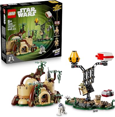 LEGO Star Wars 75422 SMART Play: Jedi-Training an Yodas Hütte – Kompatibles Interaktives Spielzeug inkl. 2 SMART Tags und 2 Minifiguren – Geschenk für Jungen und Mädchen ab 8 Jahren & Erwachsene Fans