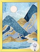 Vista 35 de Marco de fotos dorado, marco de fotos de 8 x 8 pulgadas para póster de foto cuadrada, lienzo, certificado, documento, exhibición horizontal