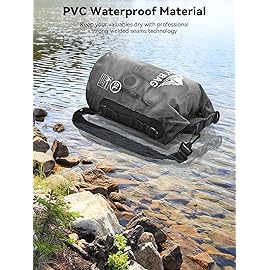 HEETA Dry Bag Waterproof for Women Men, Roll Top Lightweight Dry Storage Bag Backpack with Phone Case for Travel Swimming Boating Kayaking Paddle Board Camping Beach Accessories (Black, 40L)