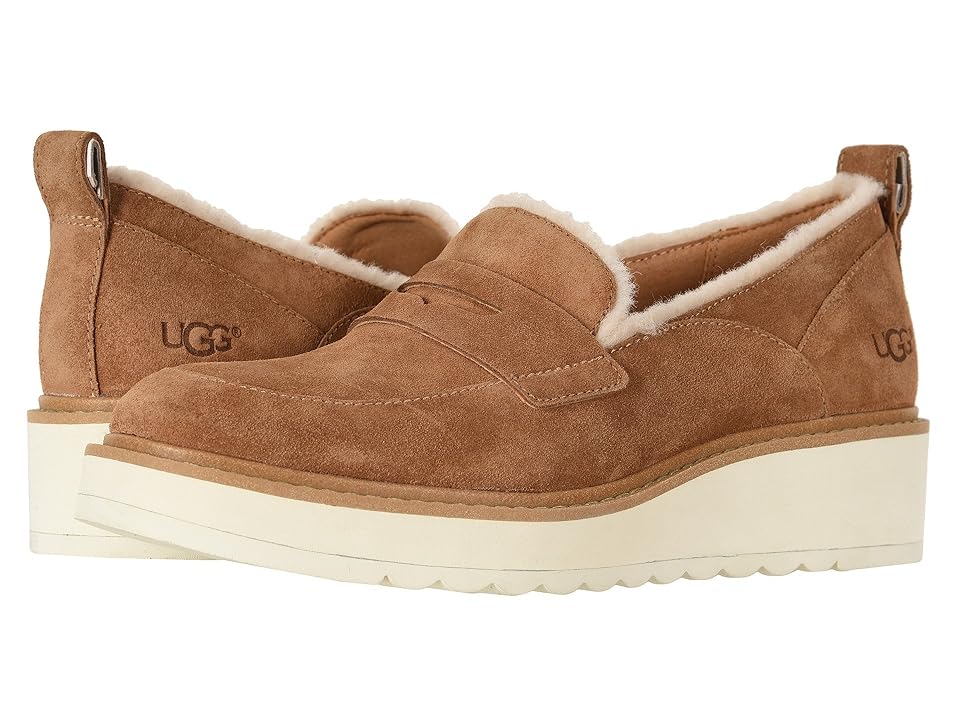 

UGG Atwater Spill Seam Loafer (Chestnut) Women's Slip on Shoes