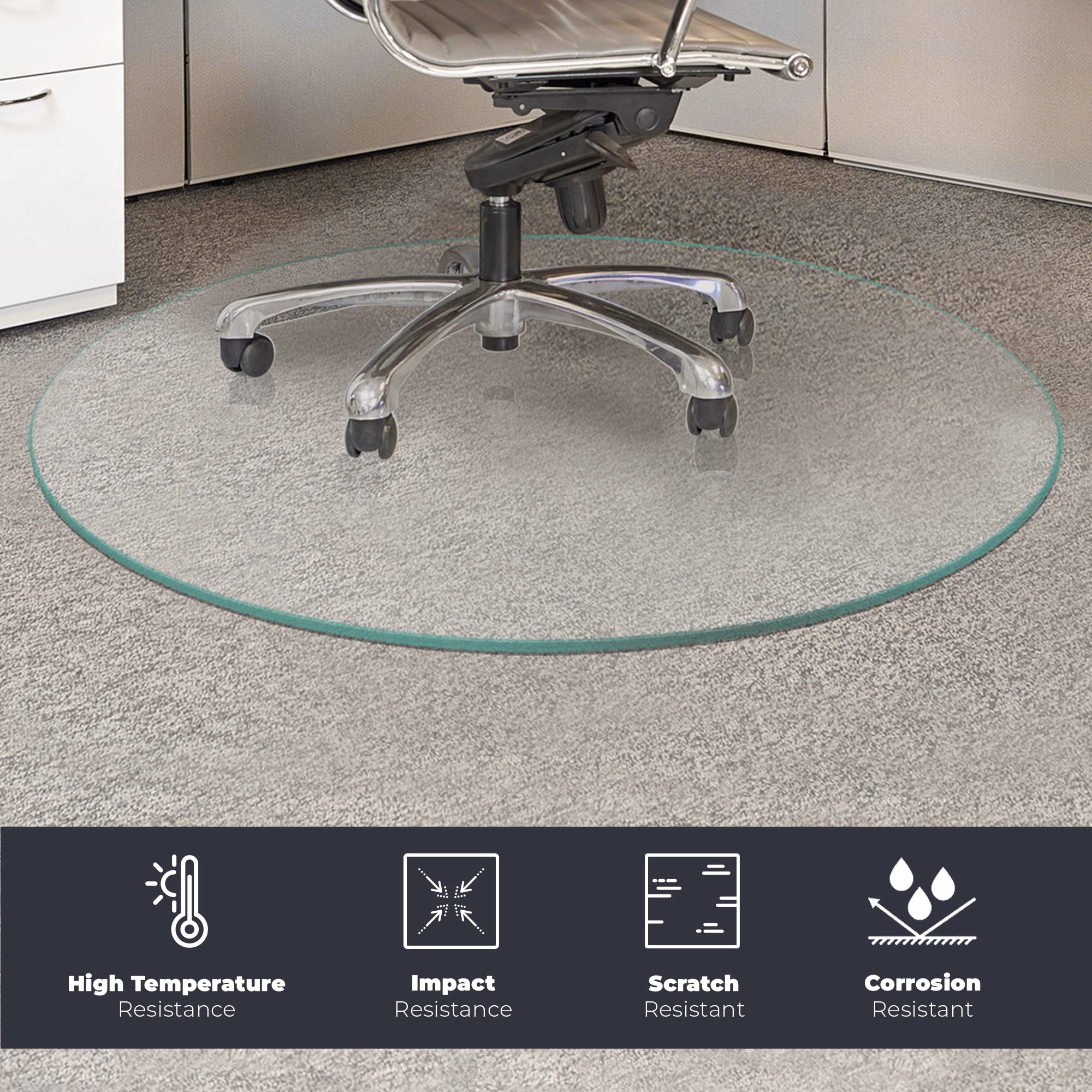 Office Chair Glaciermat Glass Chair Mat Glaciermat Chairmat Glass