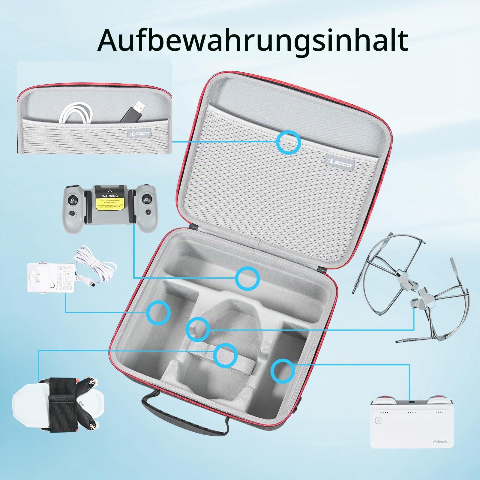 RLSOCO Tasche für Potensic GPS Drohne