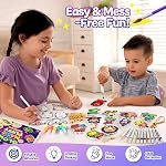 Zefy 3D Kit d'art pour les enfants, 20 Pcs Peinture par numéro Craft Aqua Animal Puffs. DIY Couleur & Activité gonflée pour anniversaire Noël Valentins Cadeaux