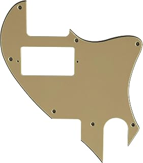 For US Tele F hole Hybrid Telecaster Conversion PAF Guitar Pickguard (3 Ply Vintage Yellow)