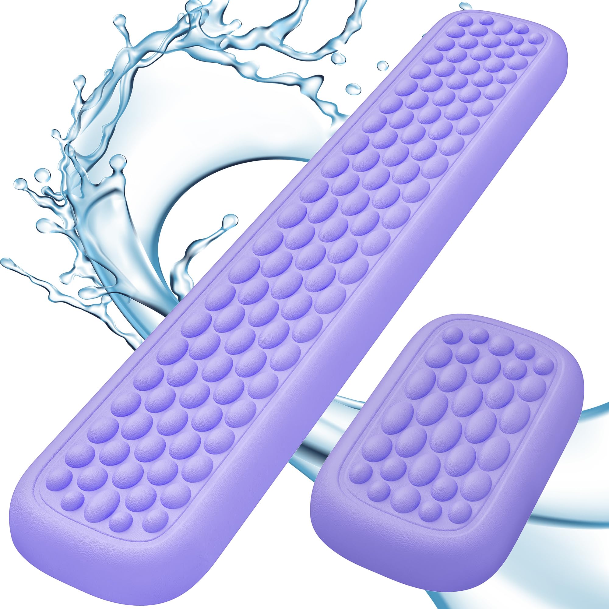 Lekvey Ergonomic Keyboard Wrist Rest, Waterproof PU Leather Wrist Pad with Memory Foam Massage Points, Durable Carpal Tunnel Support for Office/Gaming