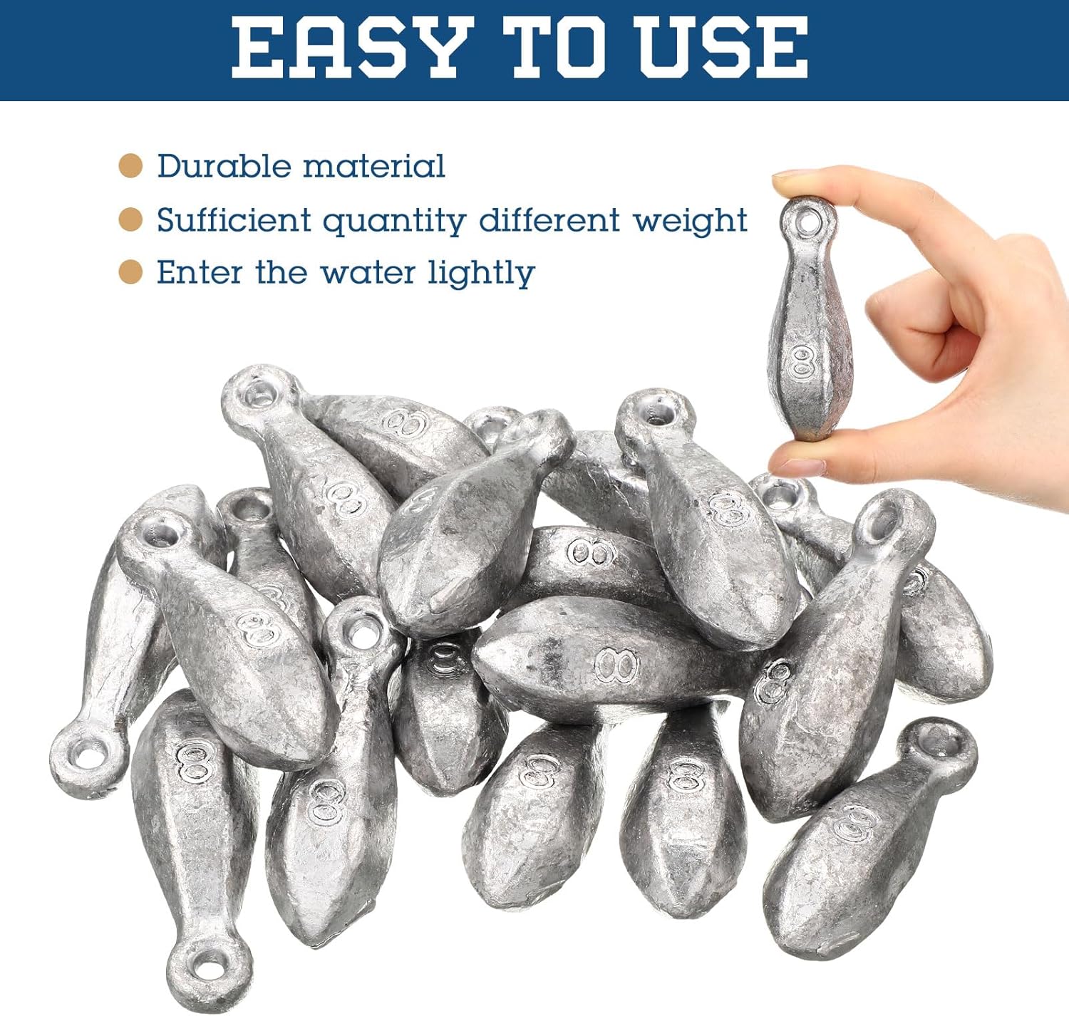 18 Pcs Bank Sinker Fishing Sinkers Weights Bank Weights for Ocean Saltwater Freshwater Surf Bass Catfish Fishing Casting Gear Tackle