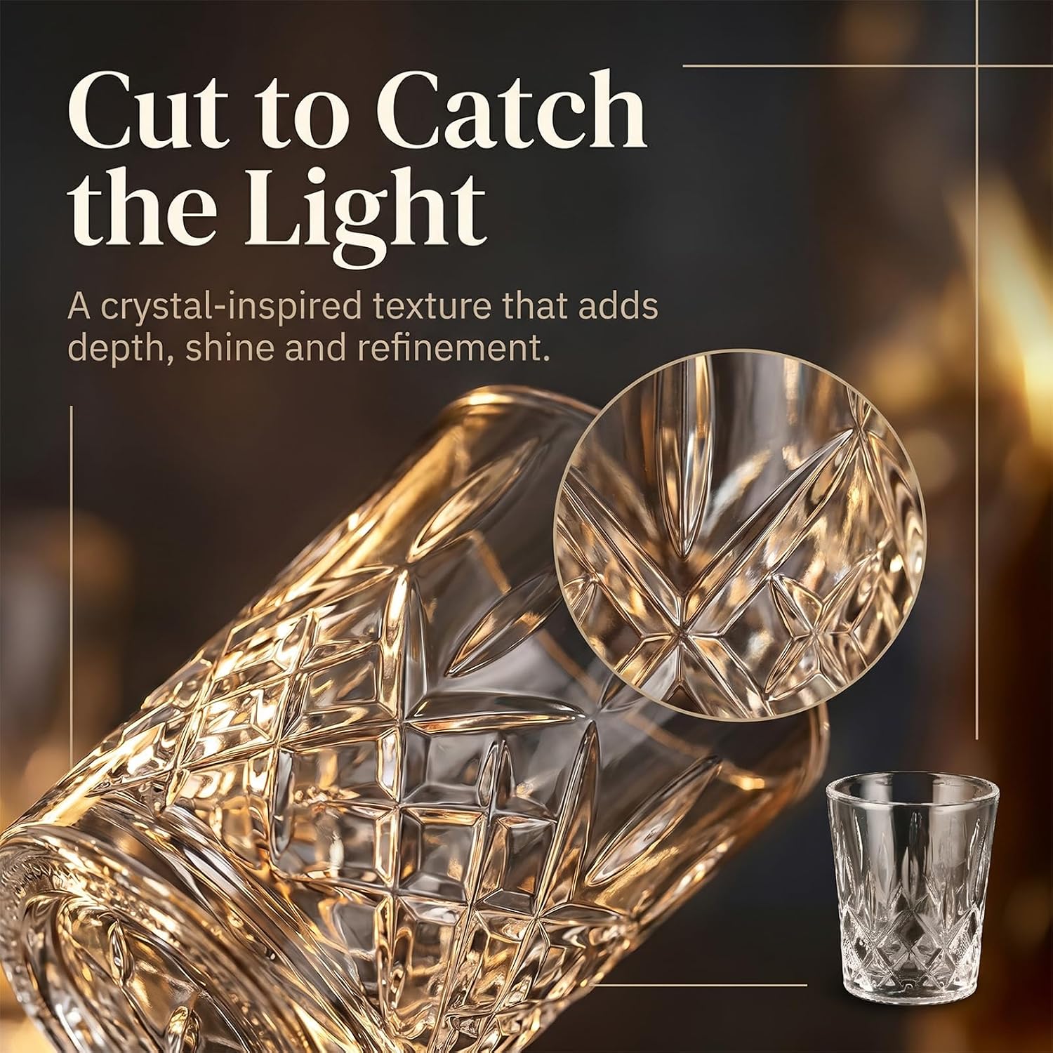 Ruckae 24pack 1.5oz Shot Glasses,Crystal Shot Glass,Clear Shot Glass Set