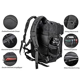 LHI Military Tactical Backpack for Men and Women 45L Army 3 Days Assault Pack Bag Large Rucksack with Molle System