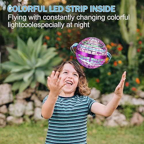 Miniatura 4 de Aconcept 3 piezas de juguete de bola de orbe volador, globo cósmico boomerang hover ball galáctico Fidget Spinner, juguetes geniales regalo para
