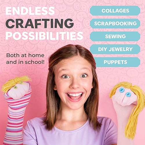 Miniatura 3 de Hygloss Bucket O' Buttons, botones surtidos para artes y oficios