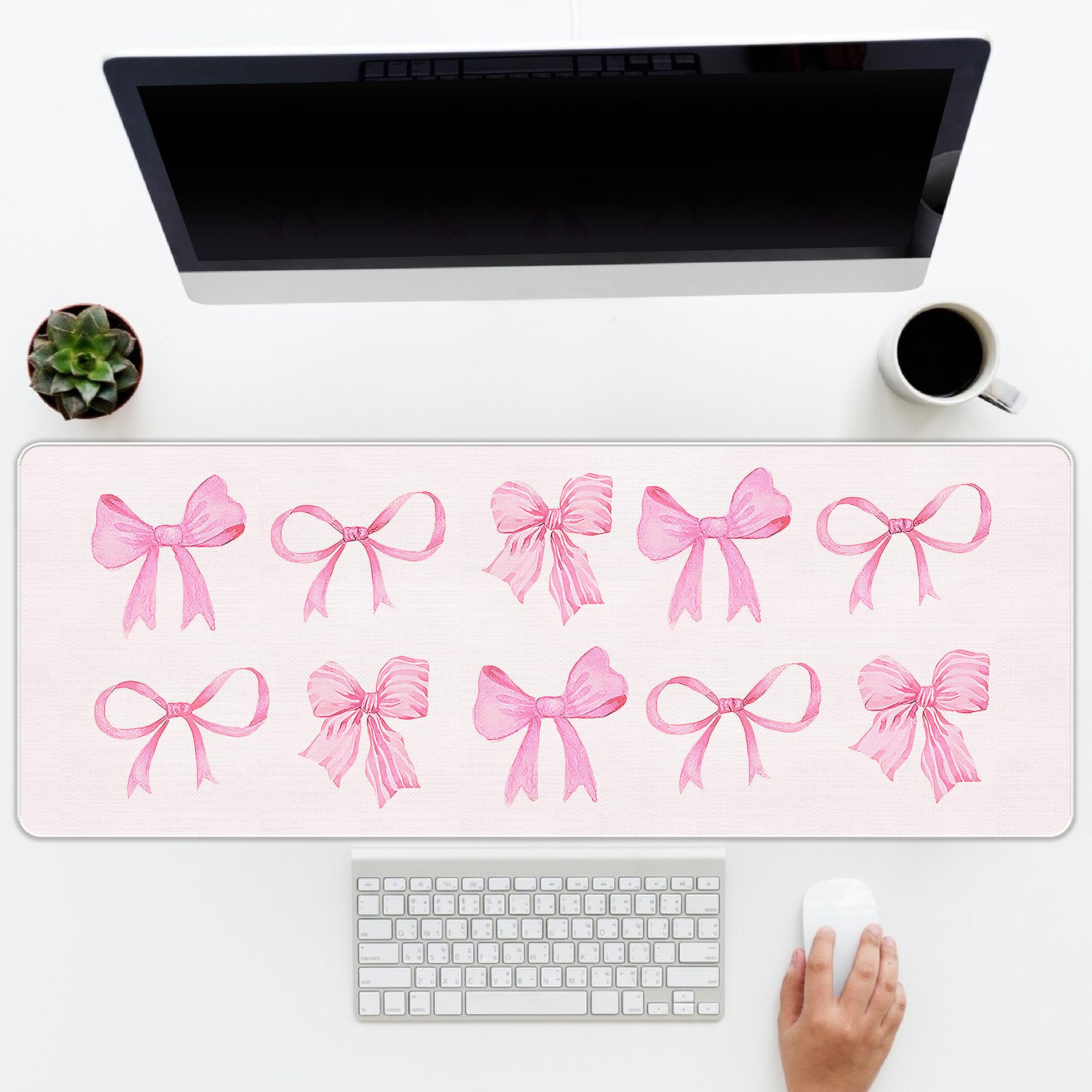 Pink Love Computer Mat Amazon.com: Large Pink Bow Mouse Pad, Retro Cute Mouse Pad Pink Desk ...