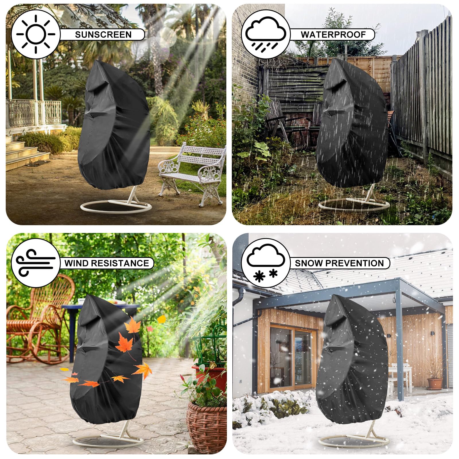 Hängesessel Abdeckung Outdoor - Wasserdicht 190x115 Cm Oxford Schutzhülle