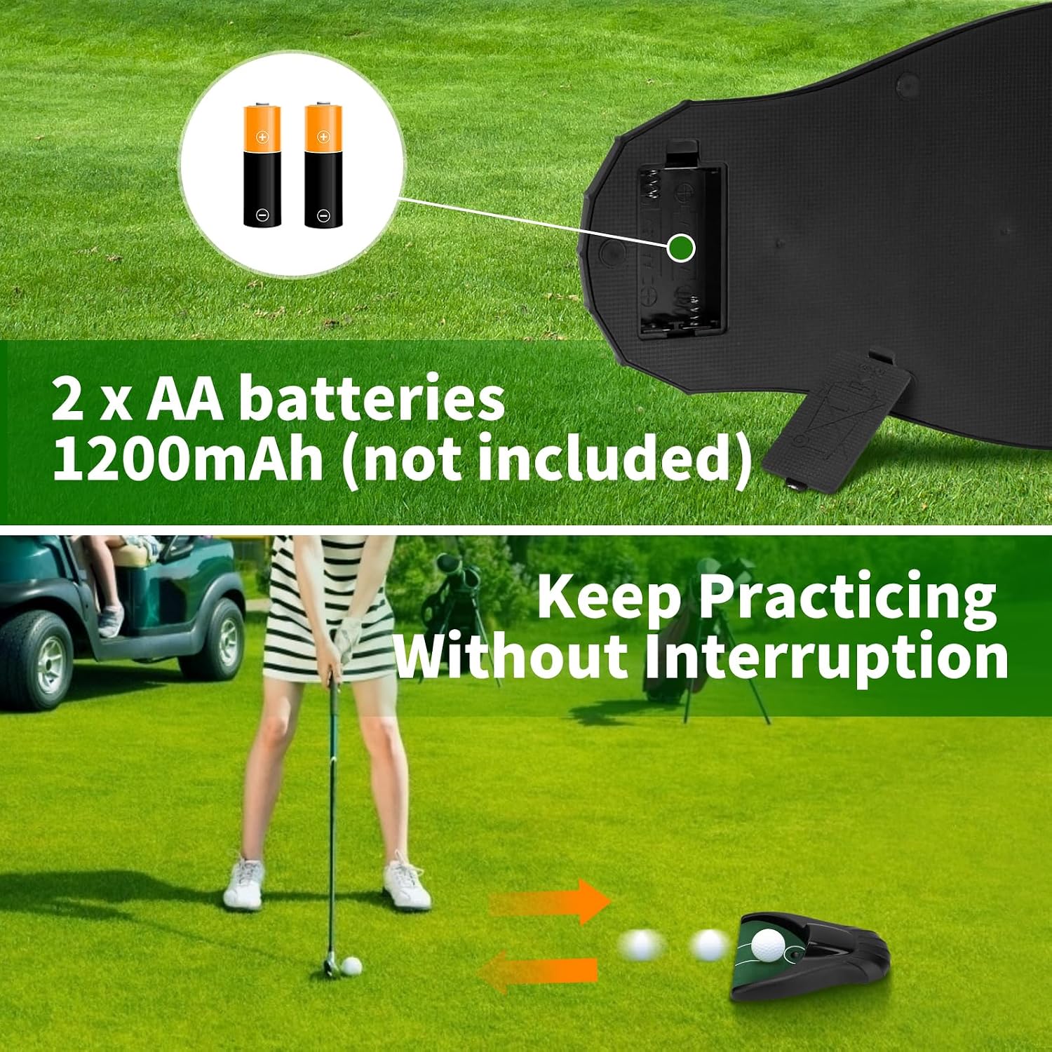Golf Putting Return Machine Balls Kick Back Electric Return Device Automatic Putting Return Training Accessory