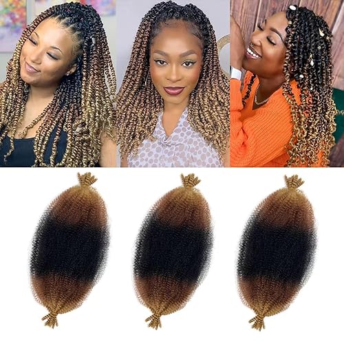 Miniatura 7 de Cabello trenzado Marley Twist de 24 pulgadas, 8 paquetes de cabello afro trenzado elástico preseparado para rizos suaves de mariposa, extensiones de