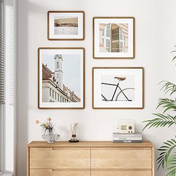 Amazon.com - FLYJOE 16x24 Poster Frame | Solid Oak Wood 16 x