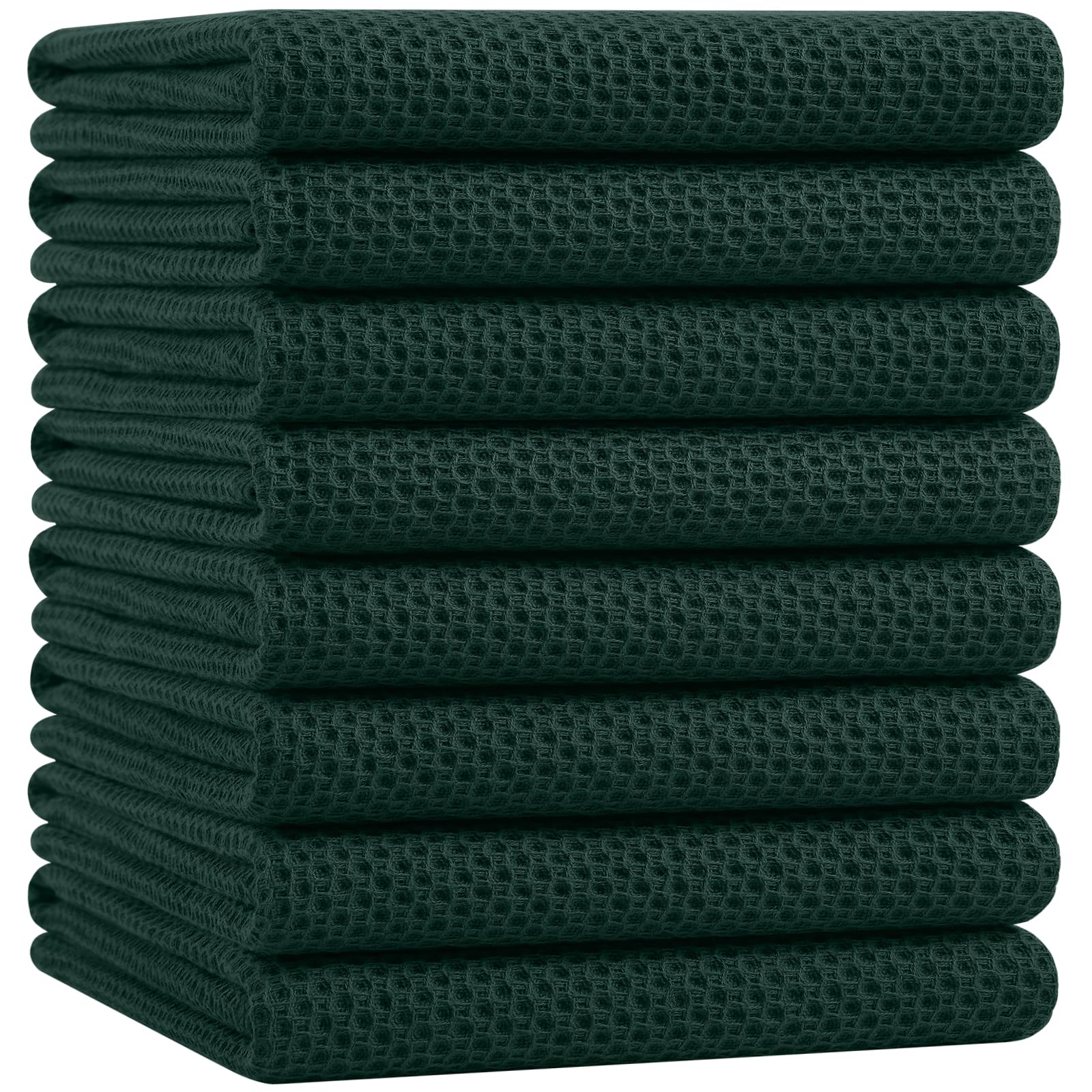 Homaxy 100% Cotton Oversized Waffle Weave Kitchen Towels 8-Pack