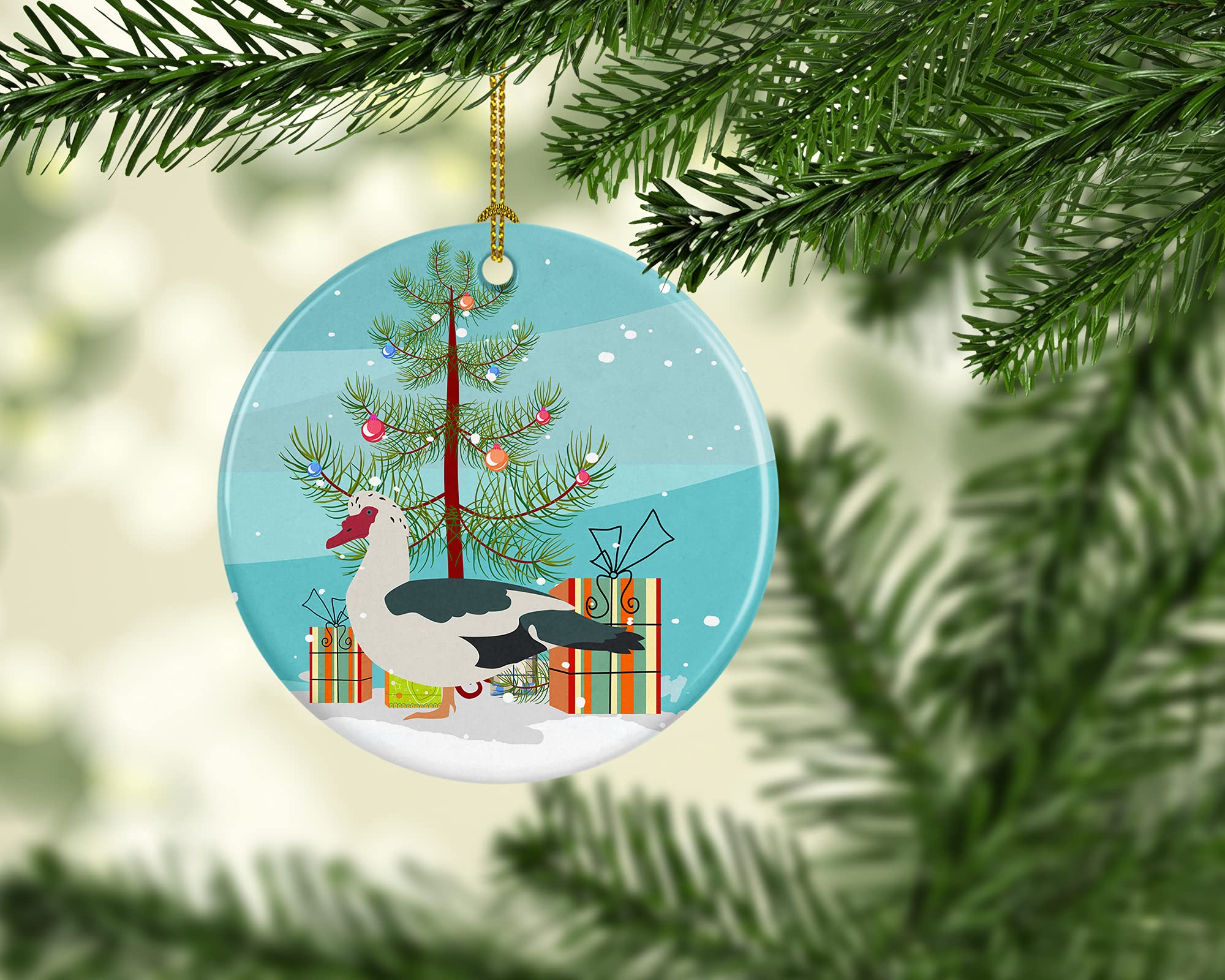 Caroline's Treasures - Albero di Natale e carlino nero in ceramica, multicolore
