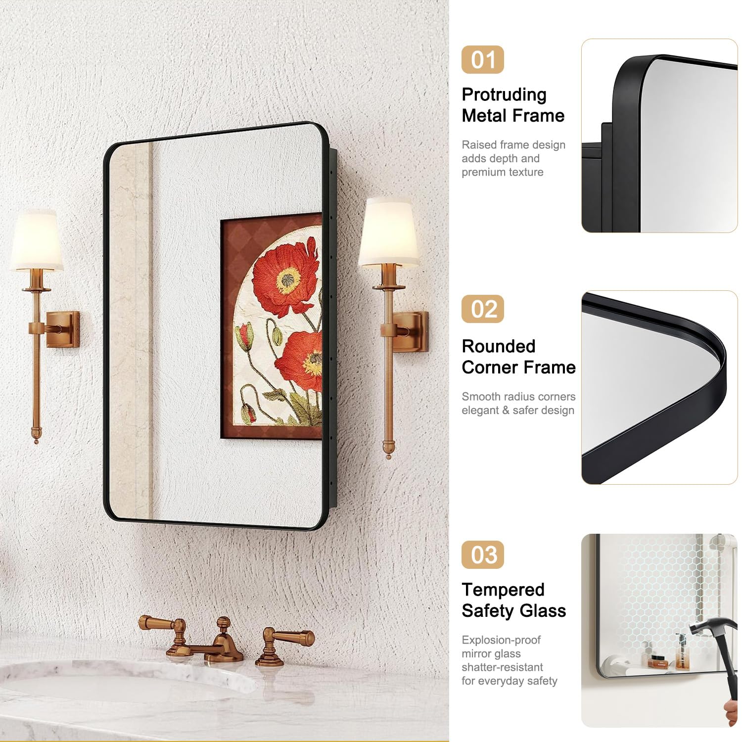 Best Bathroom Medicine Cabinet with Mirror 2026: 5 Top Picks 2 Product photo
