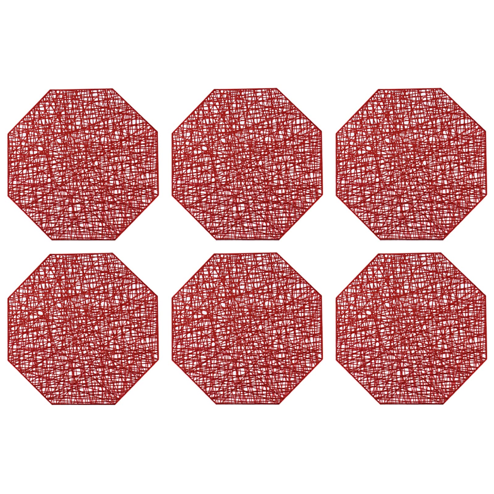 Set de table creux PVC isolant rouge résout le problème des taches de chaleur