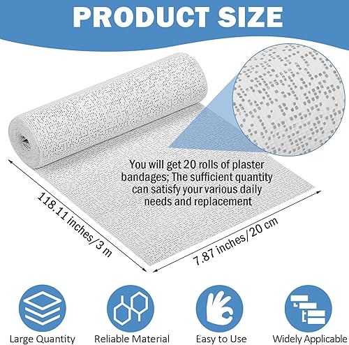 Miniatura 3 de Rollos de tela de yeso, rollos de vendajes de gasa de yeso, tiras envolventes para moldes de paisajes moldeados para vientre, fabricación de