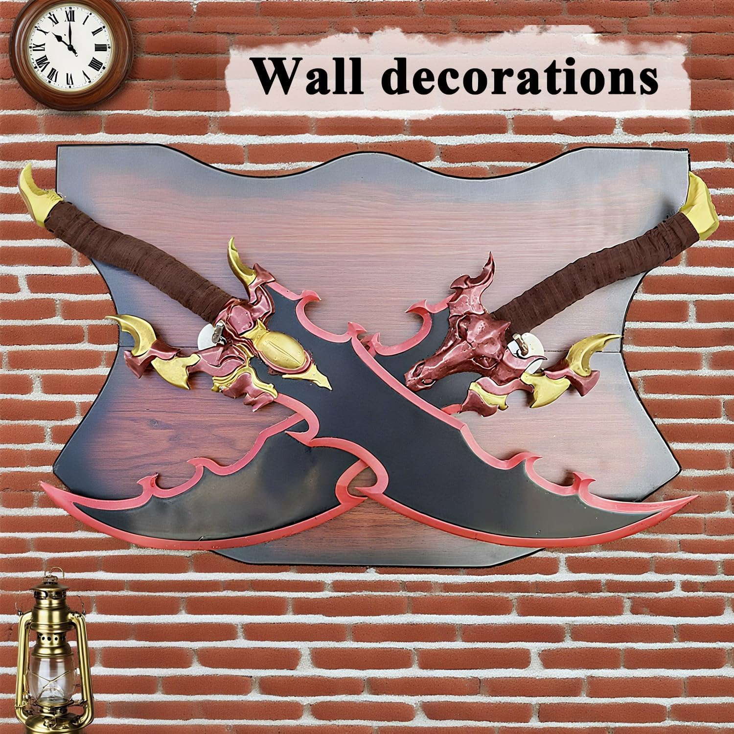 2pc Anime Soralion Metal Sword Set with Hanging Board Sung Jinwoo Cosplay Sword,for Role-Playing,Display,and Collection - Image 4