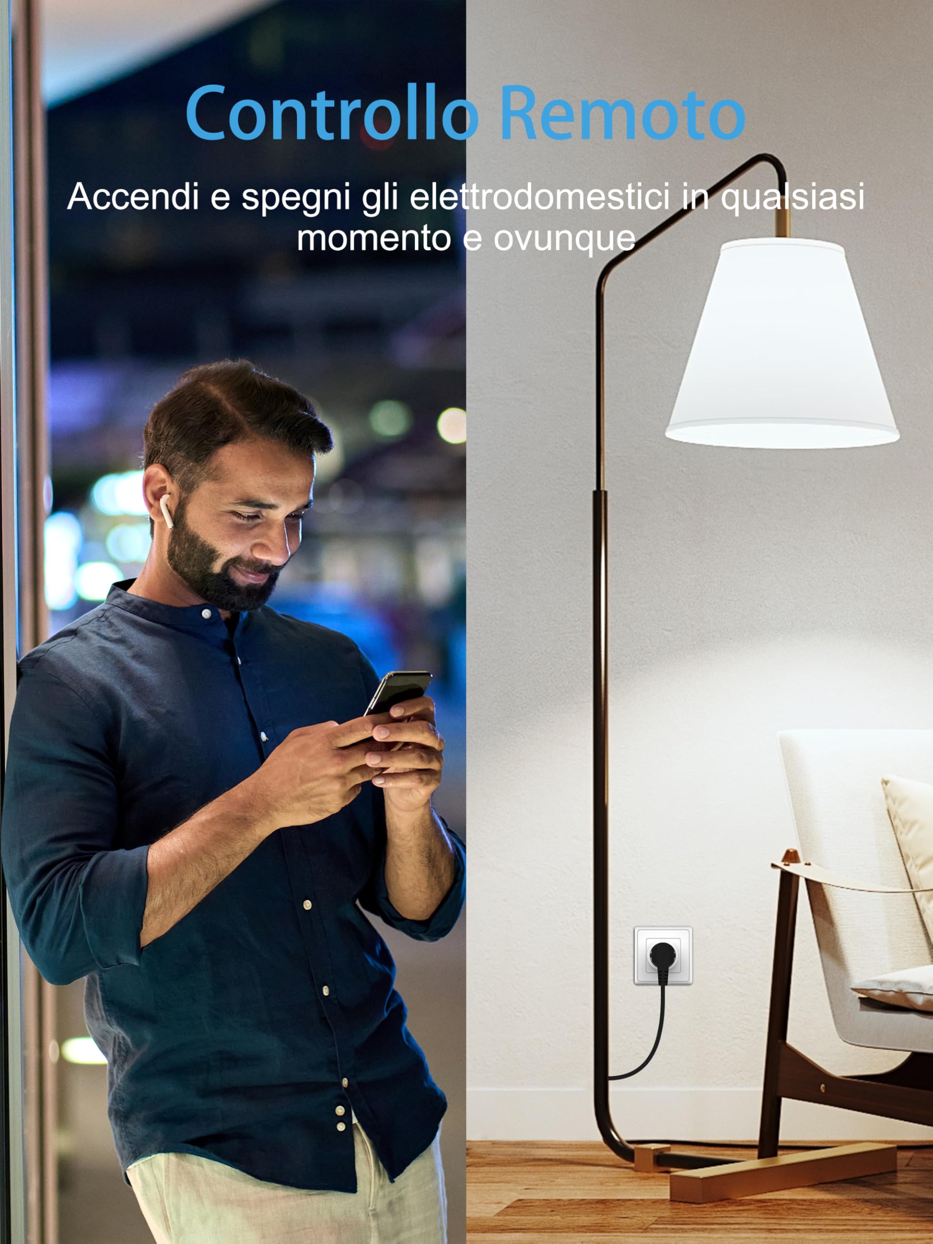 EIGHTREE Zigbee, presa intelligente con misurazione del consumo energetico, 16 A, ripetitore Zigbee Hub, compatibile con Home Assistant, Hubitat, SmartThings, Alexa