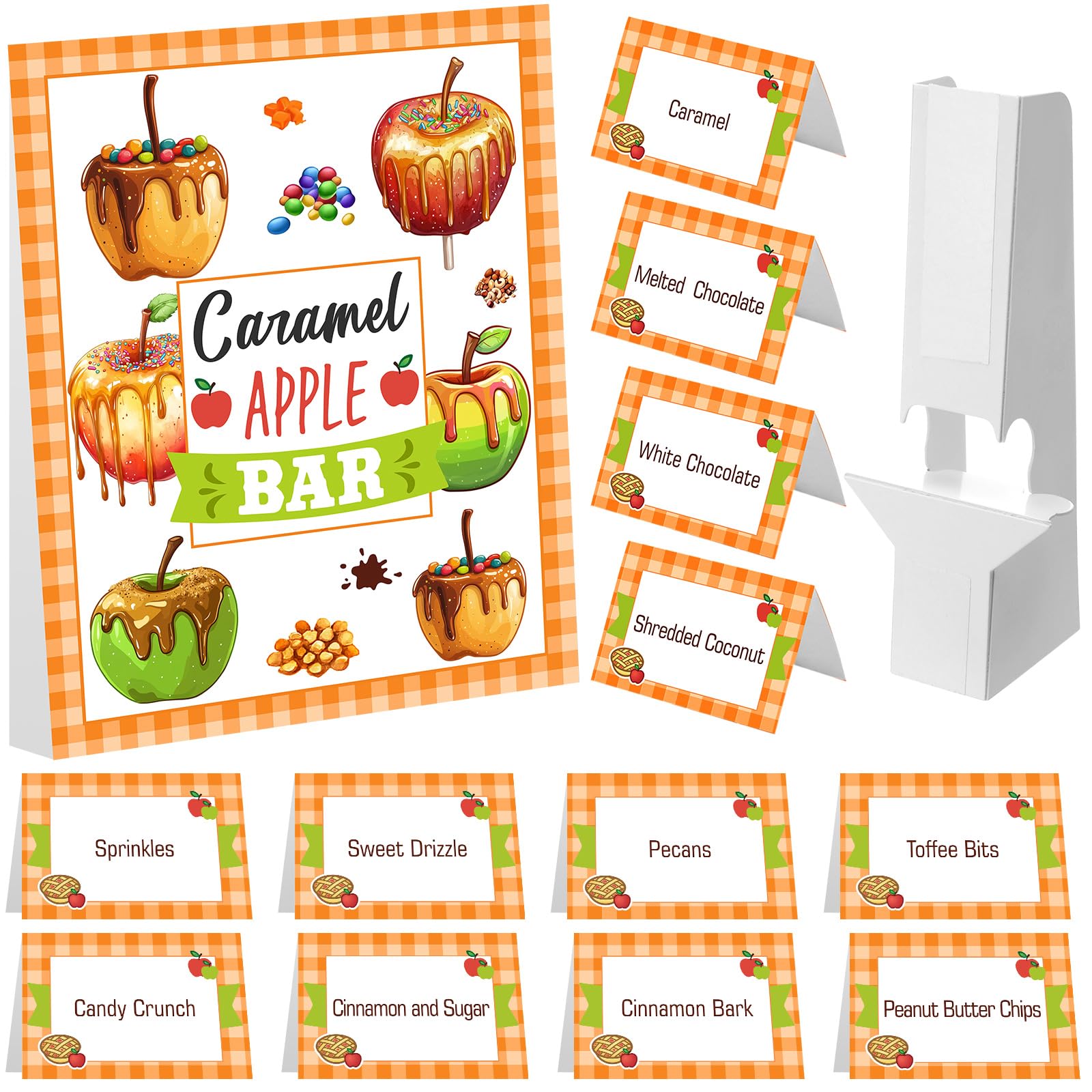 Marspark 14 Pcs Caramel Apple Dipping Bar Station Decorating Set, Classic