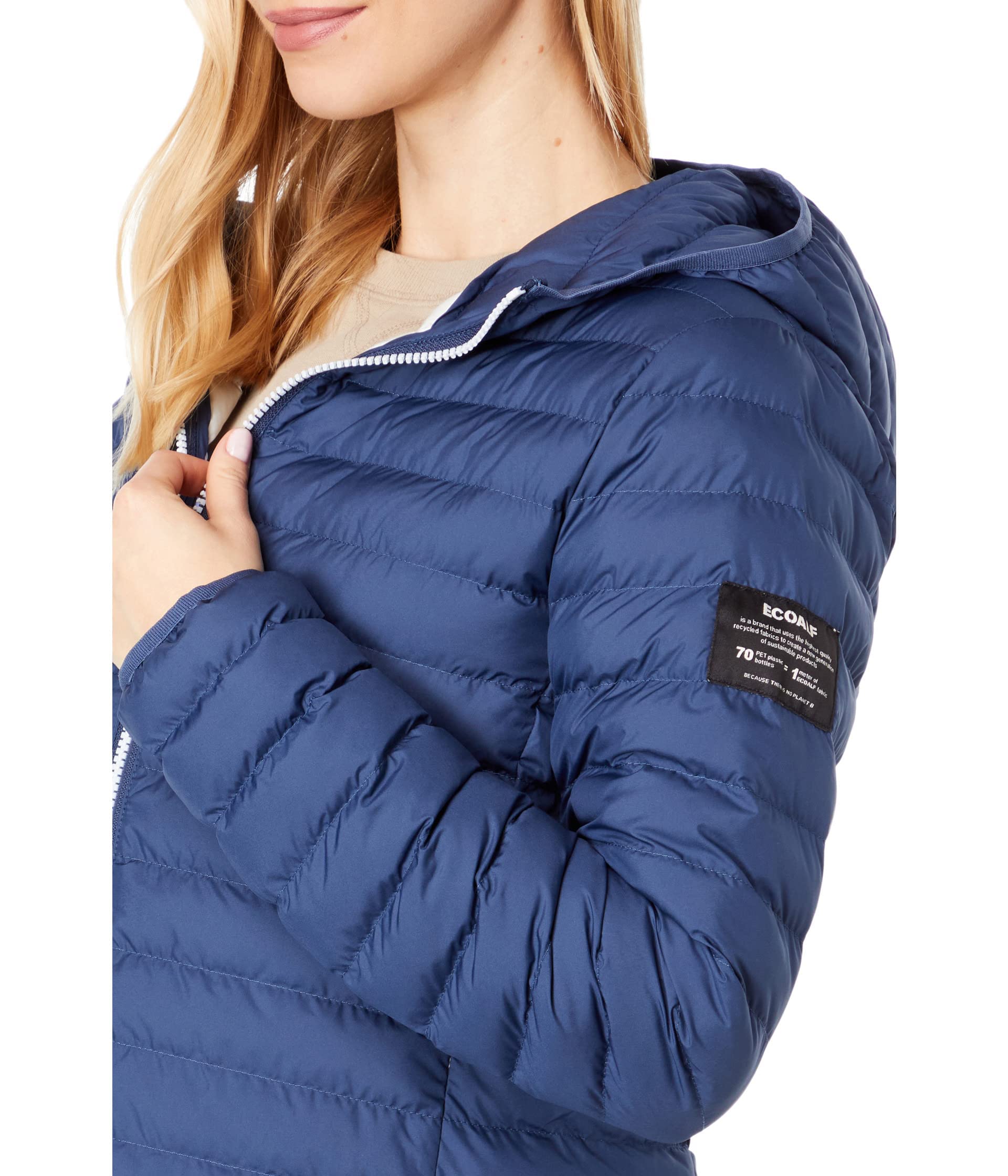 ECOALF, Abrigo Mujer Atlanticalf, de Poliéster Reciclado, con Cuello Redondo, Relleno de Fellex, Ultraligero y Cómodo, Chaqueta Mujer