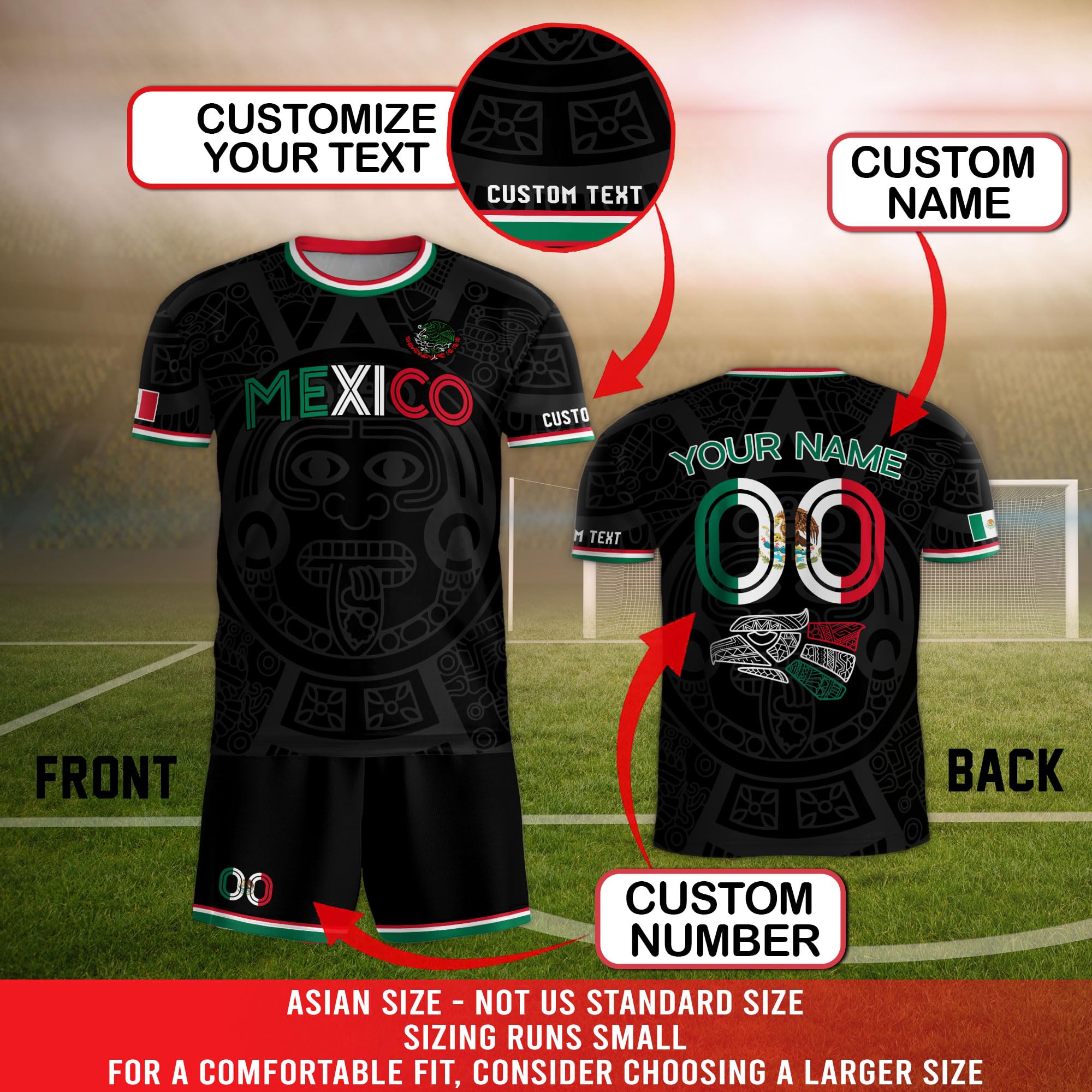 Customized Jersey De Mexico, Custom Mexican Soccer Jersey, Mexico Jersey Men, Retro Soccer Jerseys for Men 3