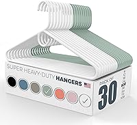 Vista 83 de Neaties Perchas de ropa súper resistentes, paquete de 20 (24 unidades), fabricadas en los Estados Unidos, capacidad de 10 libras, perchas