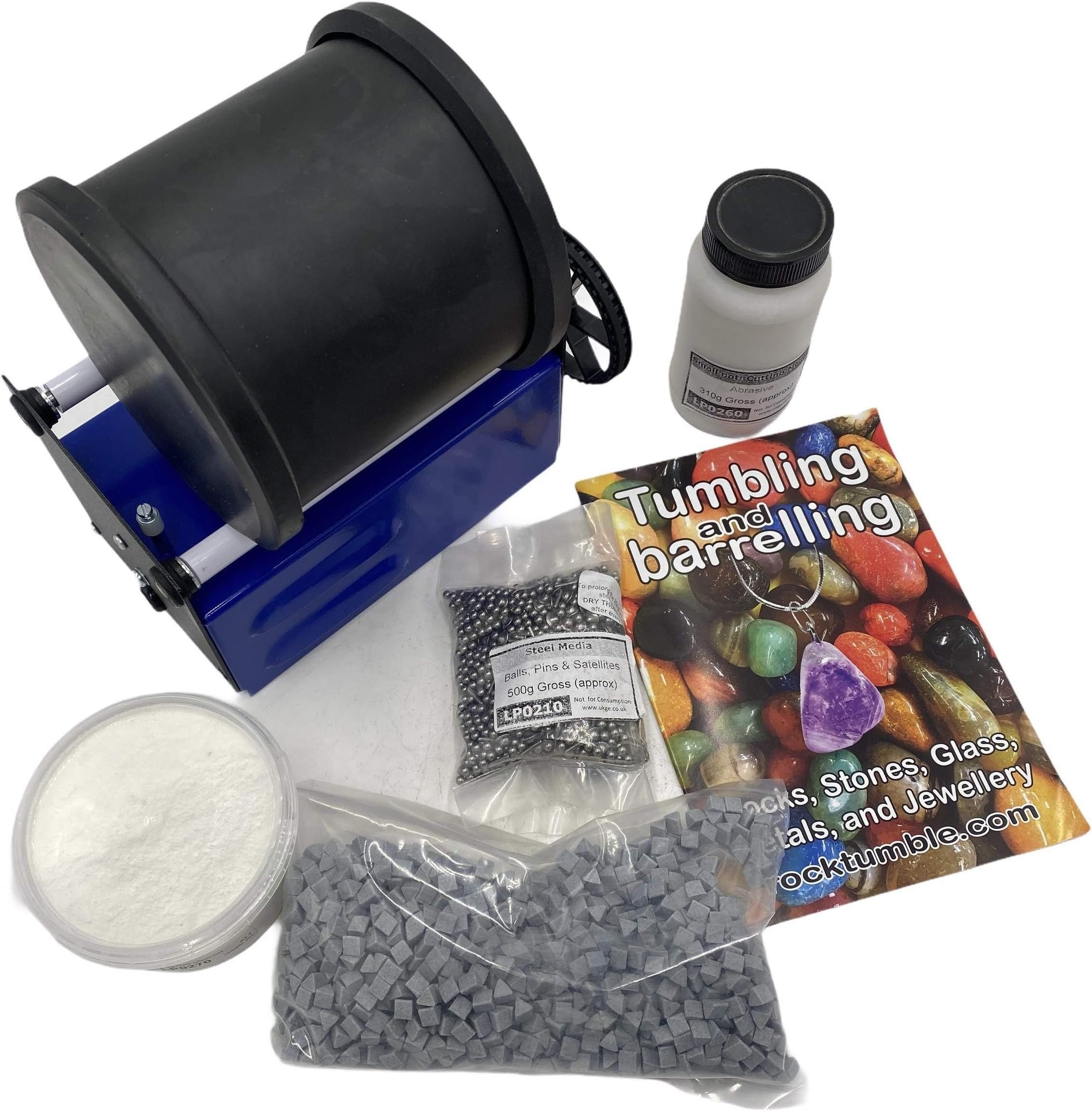 3lb Barrelling Machine with Rubber Barrel (Deburring/Polishing/Cleaning Kit)