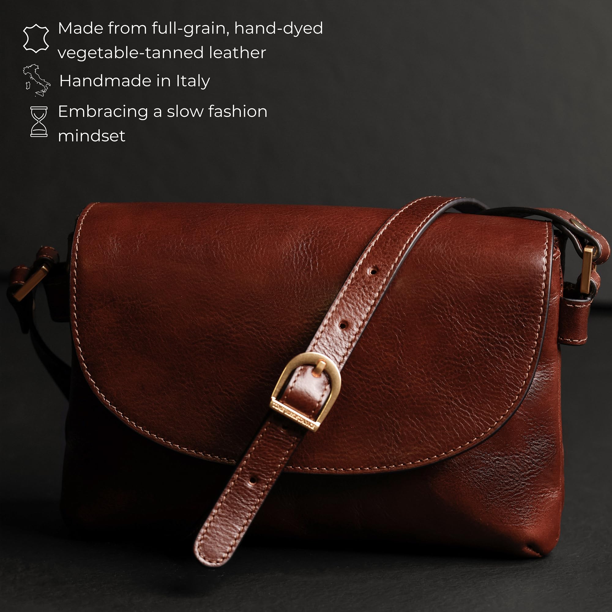 Time Resistance Borsa a tracolla in pelle - Borsa in pelle per donna