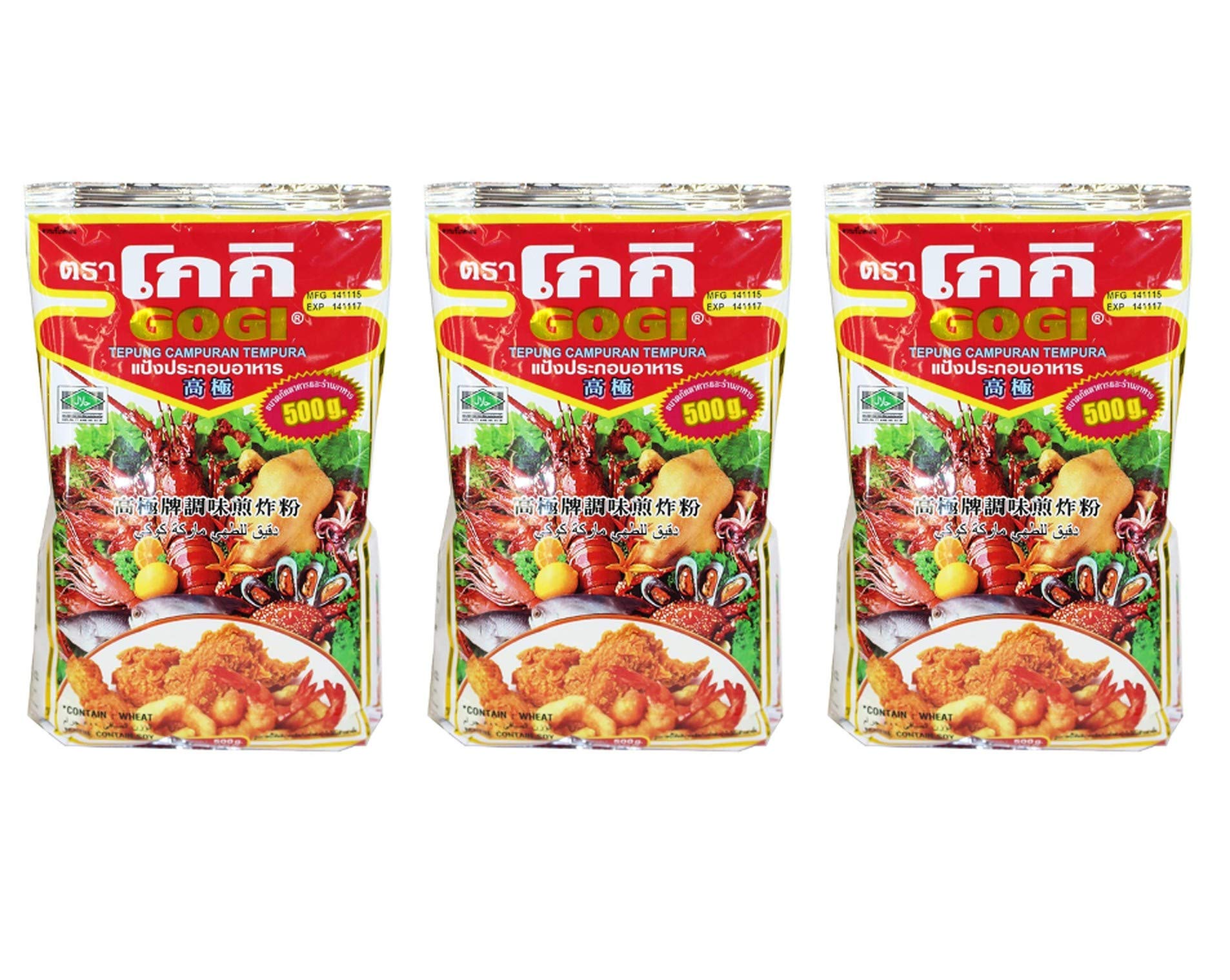 Gogi Tempura Flour Batter Mix 500g (3 Pack, Total of 3.3lbs)