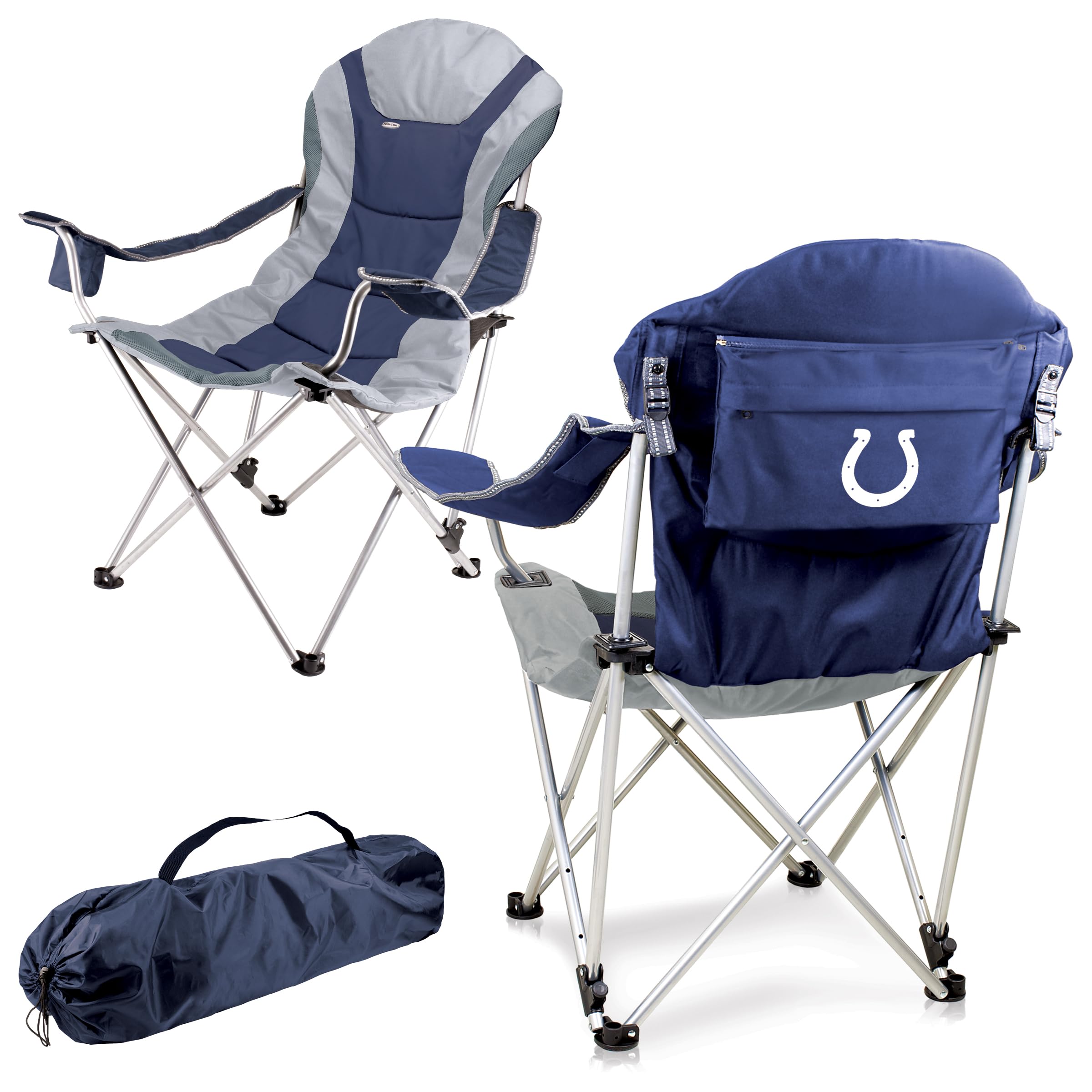 Picnic TIME NFL Unisex-Adult NFL Reclining Camp Chair, Beach Chair for Adults, Sports Chair with Carry Bag