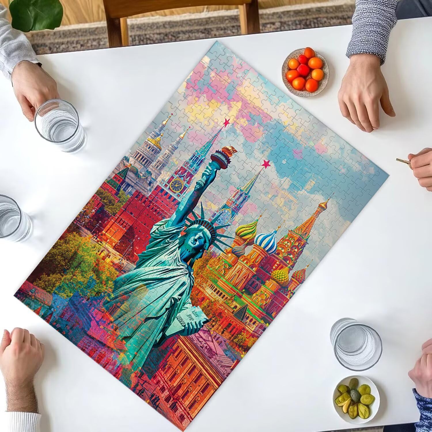 1500 Pezzi di Puzzle, dea della libertà1500 Pezzi di Puzzle per Adulti, Regalo di Anniversario, Regalo di Natale, Decorazione Della Casa, Prevenzione Della Degenerazione Cerebrale Negli Anziani v1037
