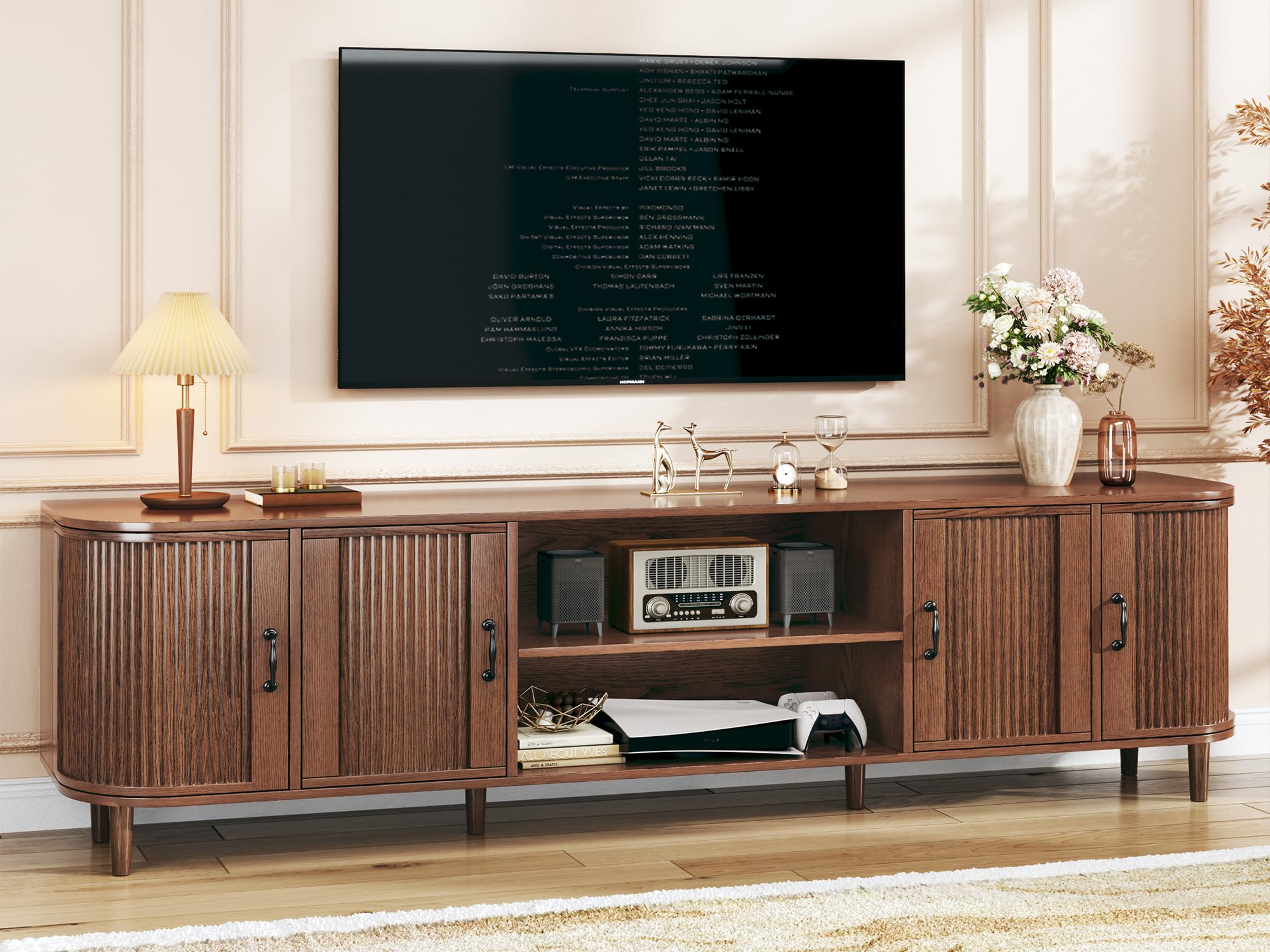 Amazon.com: HUAHUU TV Stand for 75 inch TV, Mid Century Modern