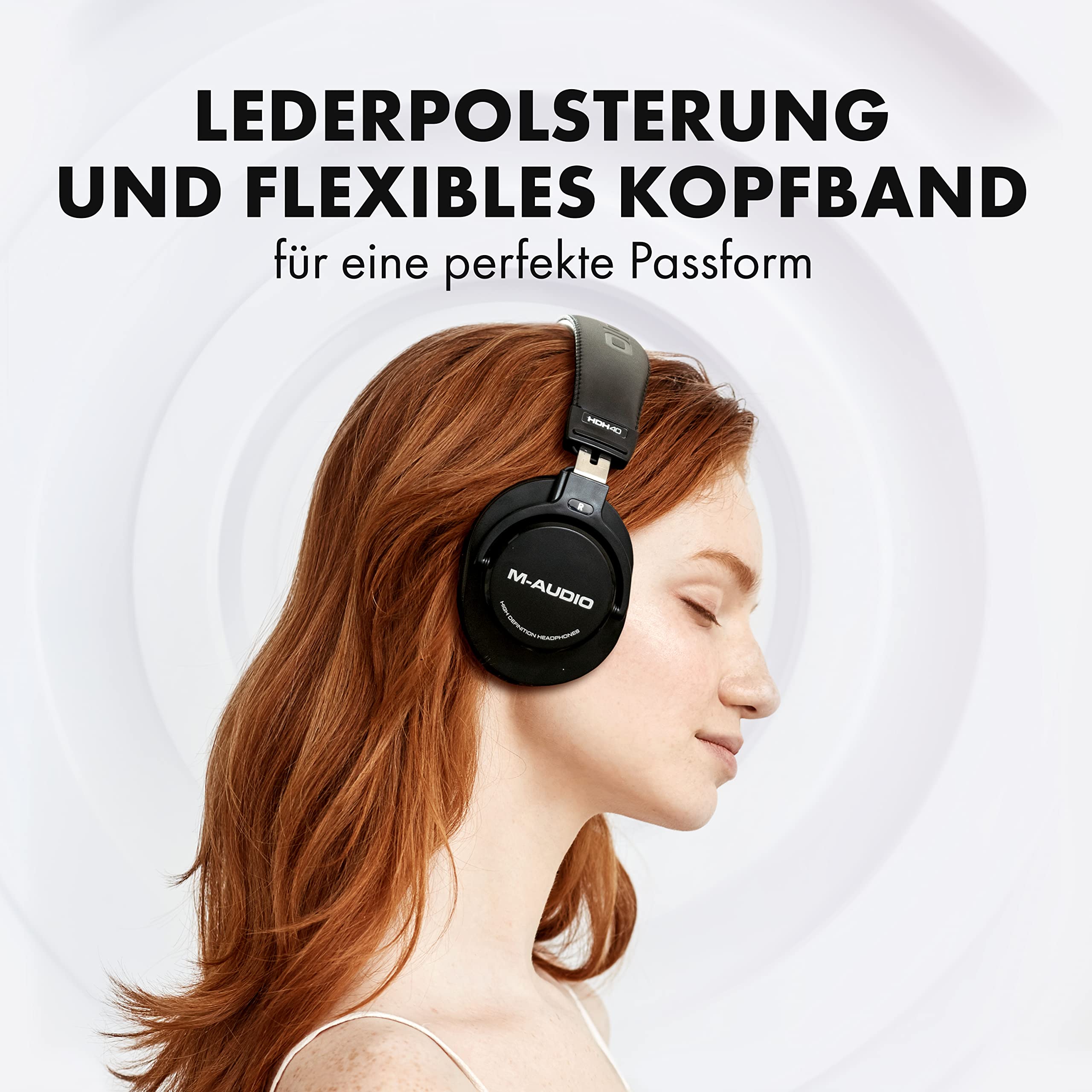 M-Audio BX4 und HDH40 - Aktive 120-Watt Desktop-Computerlautsprecher/Studiomonitore und Over-Ear Studiokopfhörer